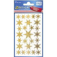 AVERY Zweckform ZDesign Weihnachts-Sticker , Sterne, , gold