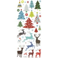 folia Weihnachts-Glitzer-Sticker CHRISTMAS