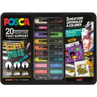 POSCA Pigmentmarker , STREET VIBES, , 20er Metallbox