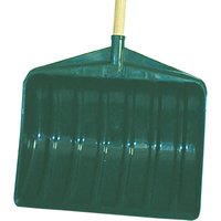 EDA Schneeschaufel mit Holzstiel, Breite: 460 mm, grün