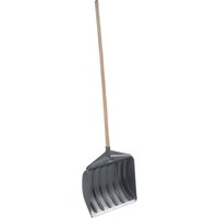 EDA Schneeschaufel mit Holzstiel, Breite: 460 mm, grau