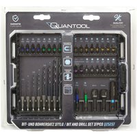 QUANTOOL Bit- & Bohrer-Satz, 37-teilig, in Kunststoffbox