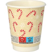 PAPSTAR Papp-Trinkbecher , Candy Canes, , 0,2 l