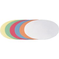 FRANKEN Moderationskarten Ovale, 110 x 190 mm, rot