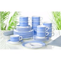Esmeyer Arcoroc Kaffee-Untertasse BRUSH, 140 mm, blau/weiß