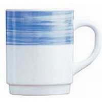 Esmeyer Arcoroc Kaffeebecher BRUSH, 0,25 l, blau/weiß