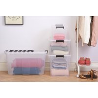 plast team Aufbewahrungsbox HOME BOX, 30 Liter, transparent