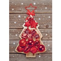 CACTUS Weihnachtskarte , Tanne Rot,