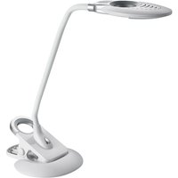 Hansa LED-Tischleuchte/Klemmleuchte , Swirl, , weiß/silber