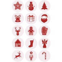 ZDesign Weihnachts-Sticker , Glossy Zeichen,