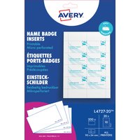 AVERY Einsteck-Namensschild, 90 x 60 mm, weiß