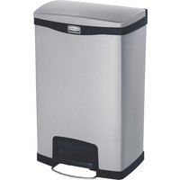 Rubbermaid Tret-Abfalleimer Slim Jim, aus Metall, 50 Liter