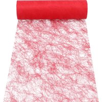 PAPSTAR Tischläufer/Dekoband , Sizoflor, , rot