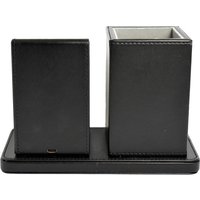 deflecto Schreibtisch-Organizer mit Qi-Ladegerät, schwarz