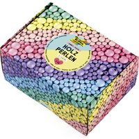 folia Holzperlen-Mix PASTEL Jumbobox, 1 kg