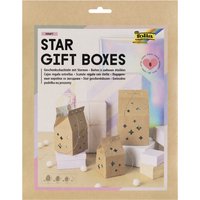 folia Geschenkschachtel-Set , Star gift boxes, , Kraftpapier