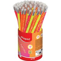 Maped Bleistift NEON, mit Radierer, HB, 72er Köcher