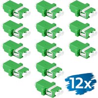 LogiLink LWL Kupplung-Set, 2 x LC Duplex, OS2 APC, grün