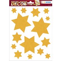 HERMA Weihnachts-Fensterbild , Sterne, , gold