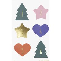 folia Adventskalender-Sticker , JOLLY MIX,