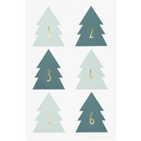 folia Adventskalender-Sticker , CHRISTMAS TREE,