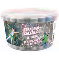 JAMASIA Straßenmalkreide mit Glitzer, 50er Kunststoffeimer