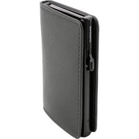 CLICKSAFE Geldbörse SLIM mit Kartenetui, Nappaleder, schwarz