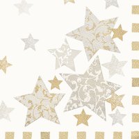 PAPSTAR Weihnachts-Motivservietten , Stardust, , creme