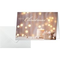 sigel Weihnachtskarte , Golden Glow, , A6 quer (A5)