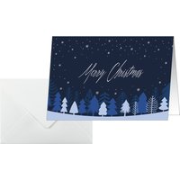sigel Weihnachtskarte , Snowflake Serenity, , A6 quer (A5)