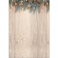 sigel Weihnachts-Motiv-Papier , Golden Greens, , A4, 90 g/qm