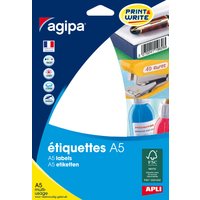 agipa Universal-Etiketten, 19 x 38 mm, weiß