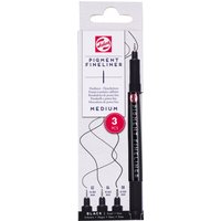 ROYAL TALENS Pigment Fineliner Medium, schwarz, 3er Set