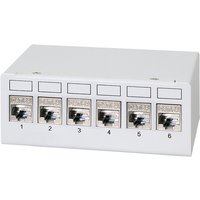 LogiLink Desktop Patch Panel Kat.6A, 6 Port, lichtgrau