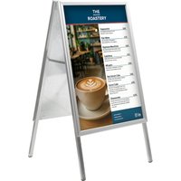 EUROPEL Kundenstopper ECONOMY OUTDOOR, DIN A1, silber