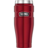 Thermos Stainless King Thermobecher aus Edelstahl rot 0,47l - Coffee to Go Becher, absolut dicht, spülmaschinenfest, 7h heiß & 18h kalt, mit Haken für Teebeutel, BPA-frei