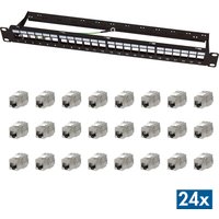 LogiLink 19, Modular Keystone Patch Panel EconLine, 24 Port