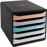 EXACOMPTA Schubladenbox BIG-BOX Aquarel, 5 Schübe, farbig