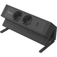 Fellowes Tisch-Steckdosenleiste Power Desk 2, Typ F, schwarz