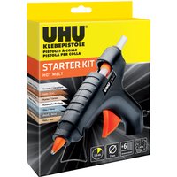 UHU Heißklebepistole HOT MELT STARTER KIT, schwarz/orange