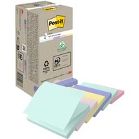Post-it Haftnotizen Recycling z-notes, 76 x 76 mm, farbig