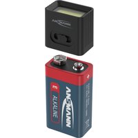 ANSMANN Mini-LED-Leuchte ACTION mit 9V Batterie, schwarz