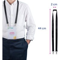 AVERY Lanyard mit Doppel-Karabiner, 20 x 440 mm, schwarz