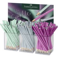 FABER-CASTELL Bleistift GRIP SPARKLE Aurora, 3er Köcher