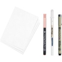 SAKURA Kreativ-Set Kirschblüte, 3 Stifte + Papier