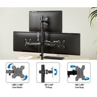 LogiLink Dreifach-Monitorhalterung, Armlänge: 376 mm