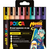 POSCA Pigmentmarker PC-5M, 8er Set MANGA HERO