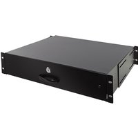 LogiLink 19, Rack-Schublade, 2 HE, abschließbar, schwarz