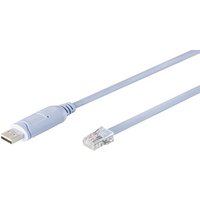 DIGITUS Konsolen-Adapterkabel, USB 2.0 - RJ45, 1,8 m, blau
