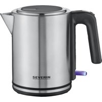 SEVERIN Wasserkocher WK 3449, 1,7 Liter, Edelstahl/schwarz